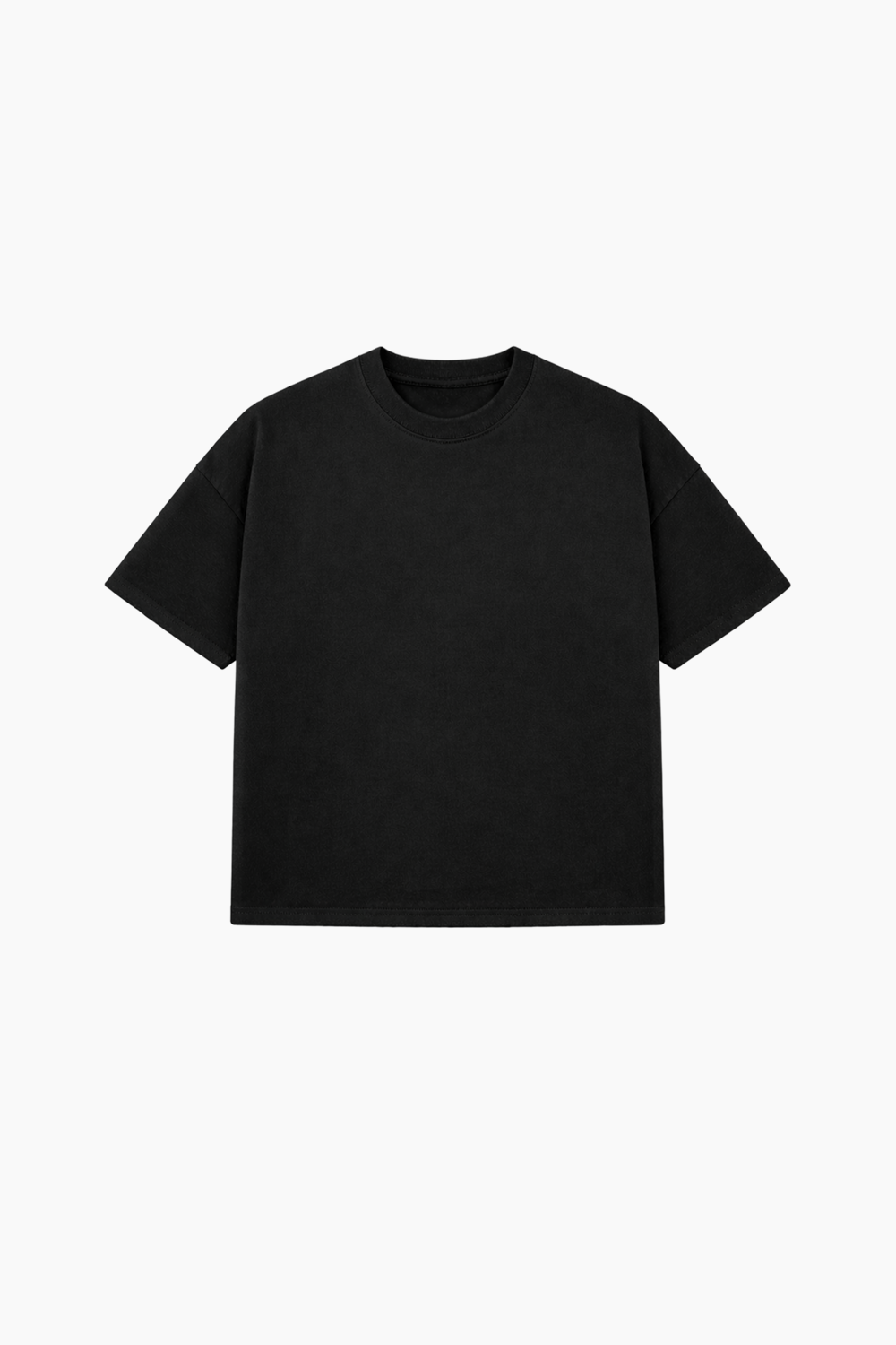Playera semi-oversize color negro 260 GSM