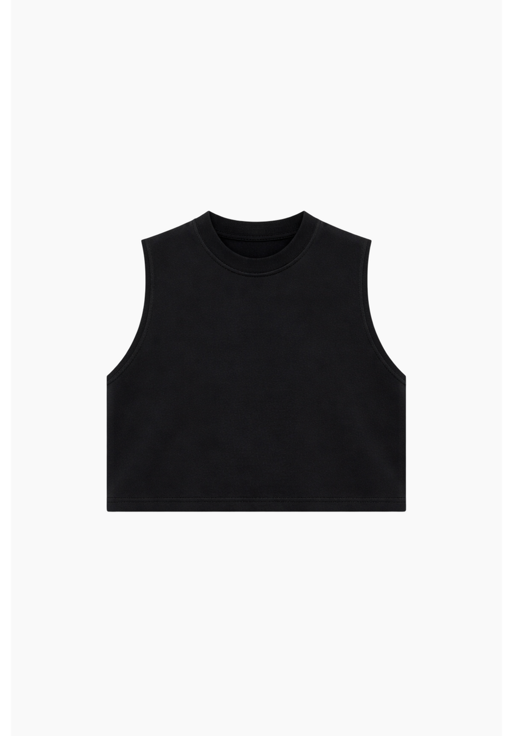 Tank top boxy color negro 260 GSM