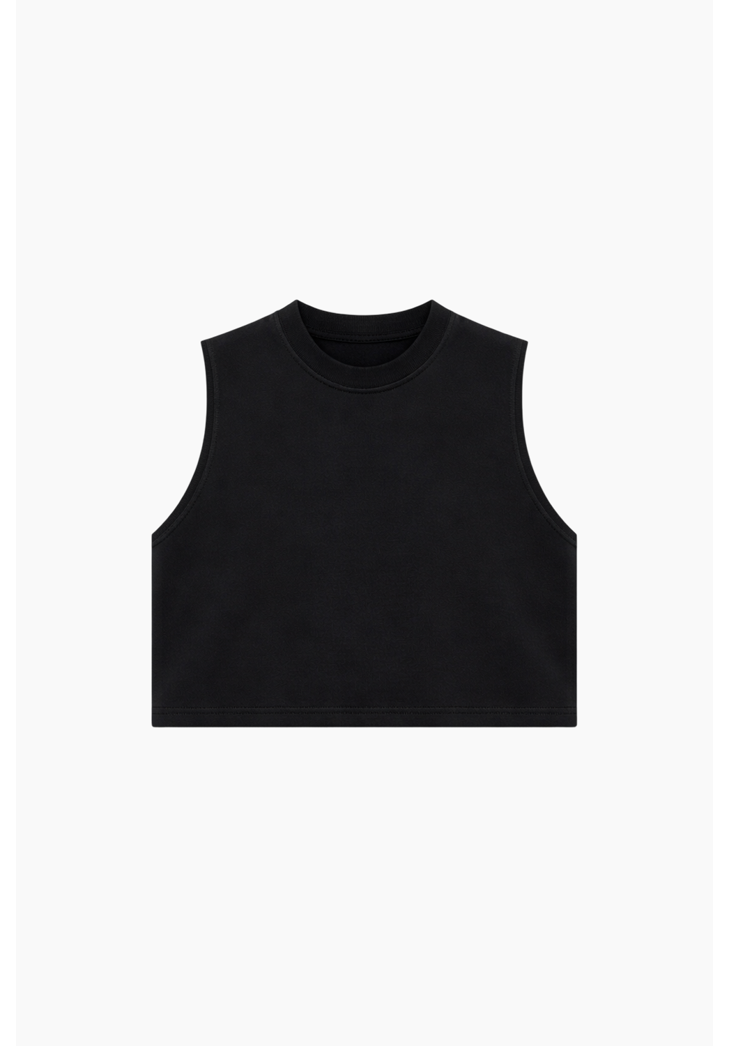 Tank top boxy color negro 260 GSM