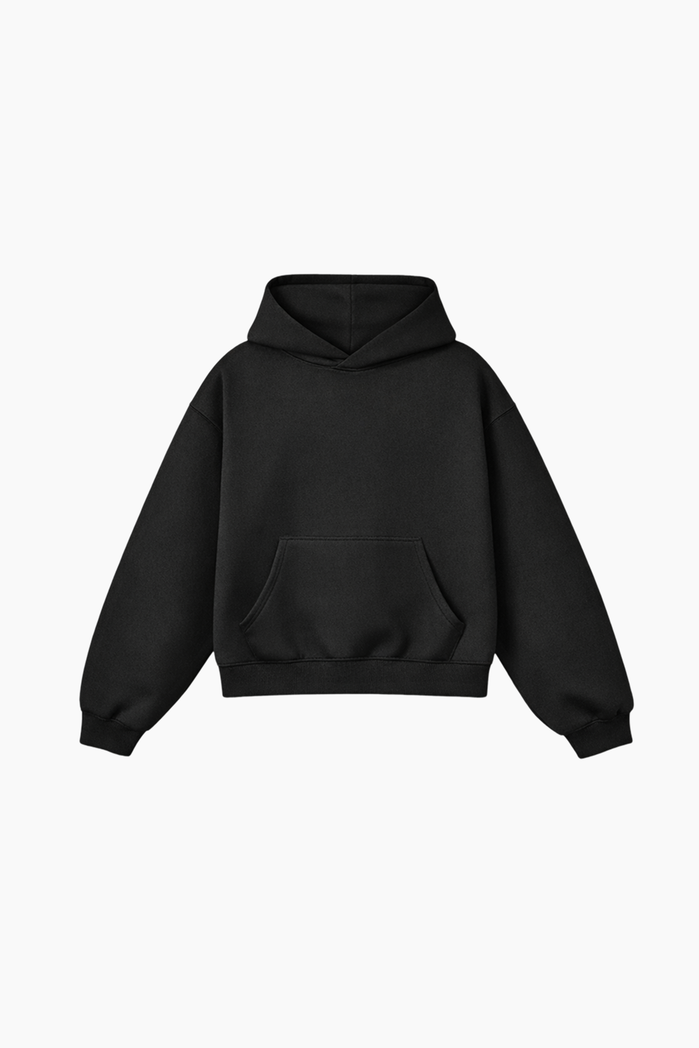 Sudadera semi-oversize color negro 450 GSM