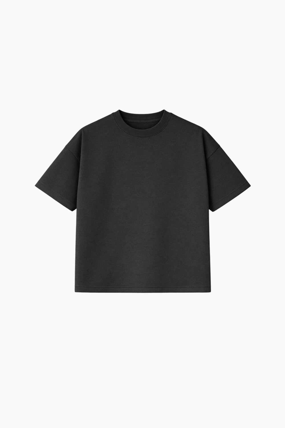 Playera semi-oversize color gris oxford 260 GSM