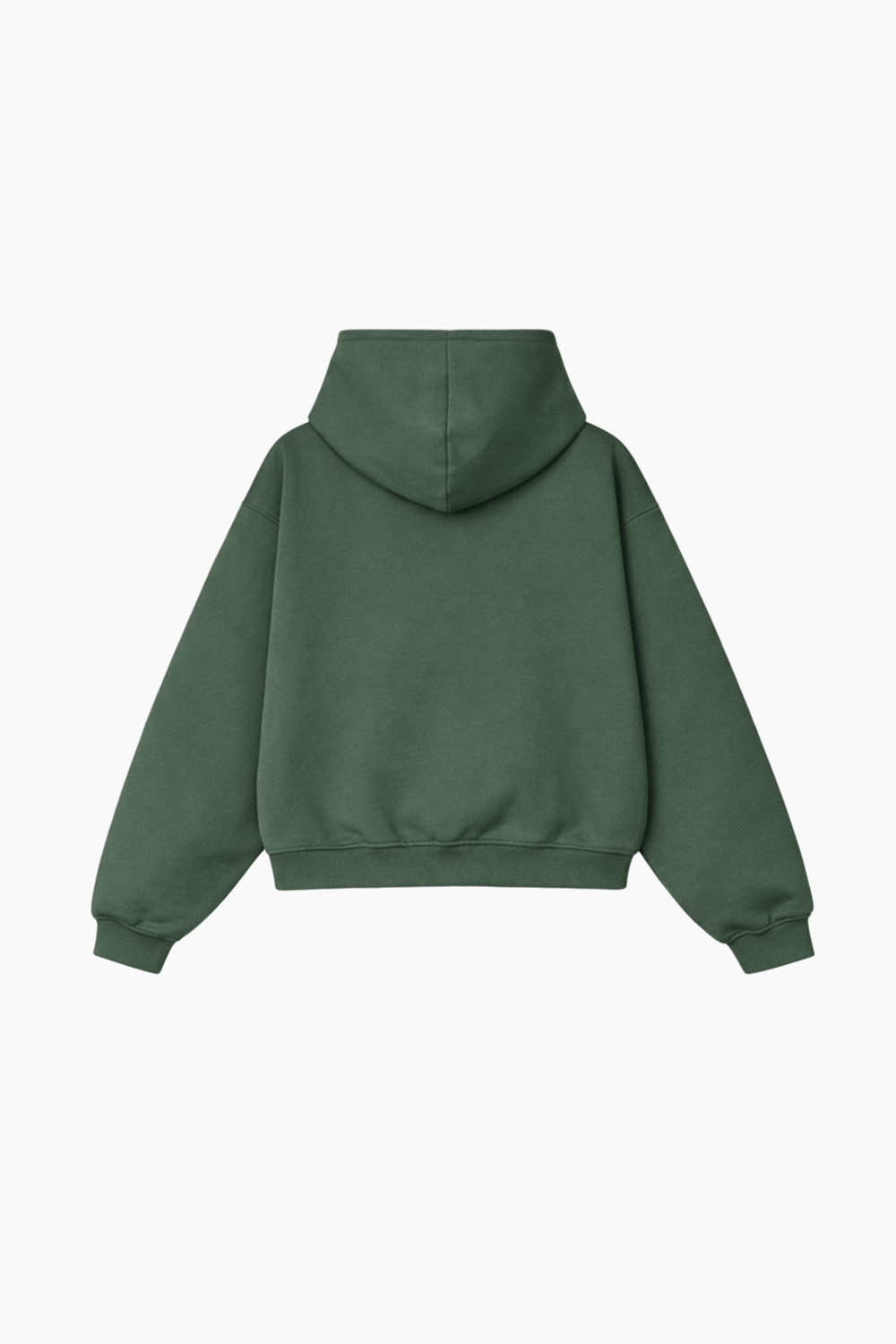 Sudadera semi-oversize color verde bosque 450 GSM