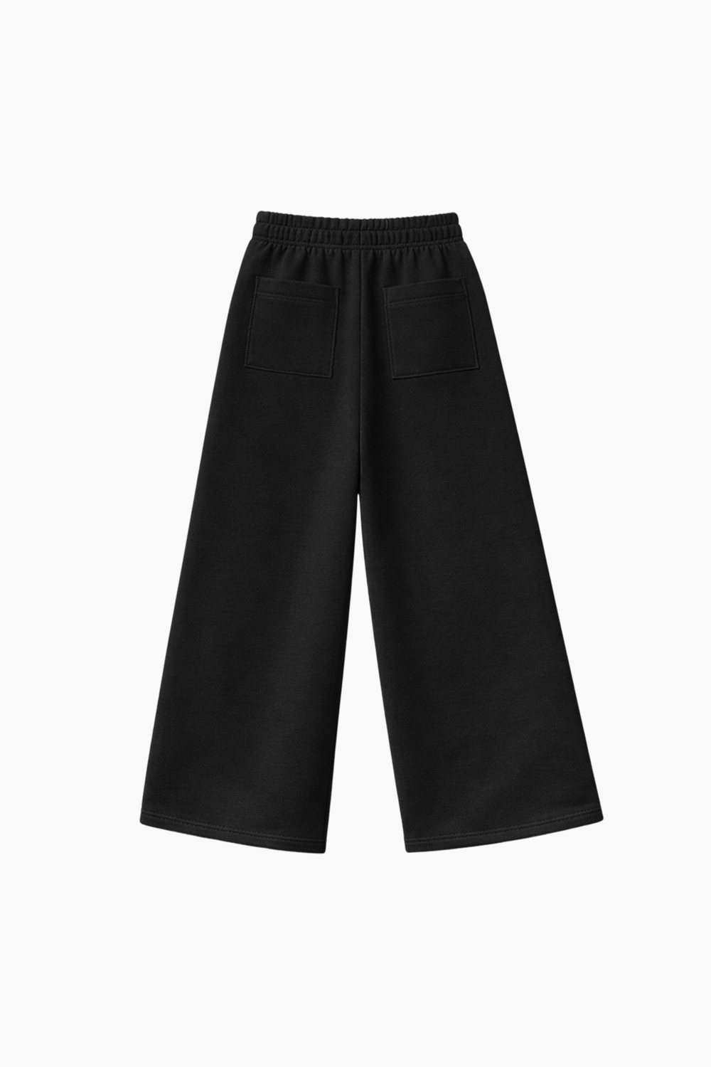 Pants wide-leg color negro 450 GSM
