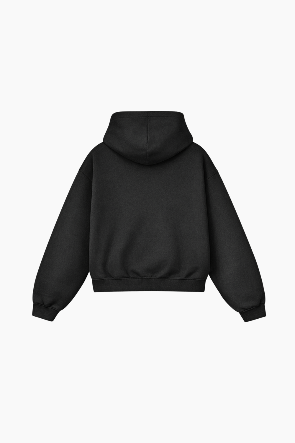 Sudadera semi-oversize color negro 450 GSM
