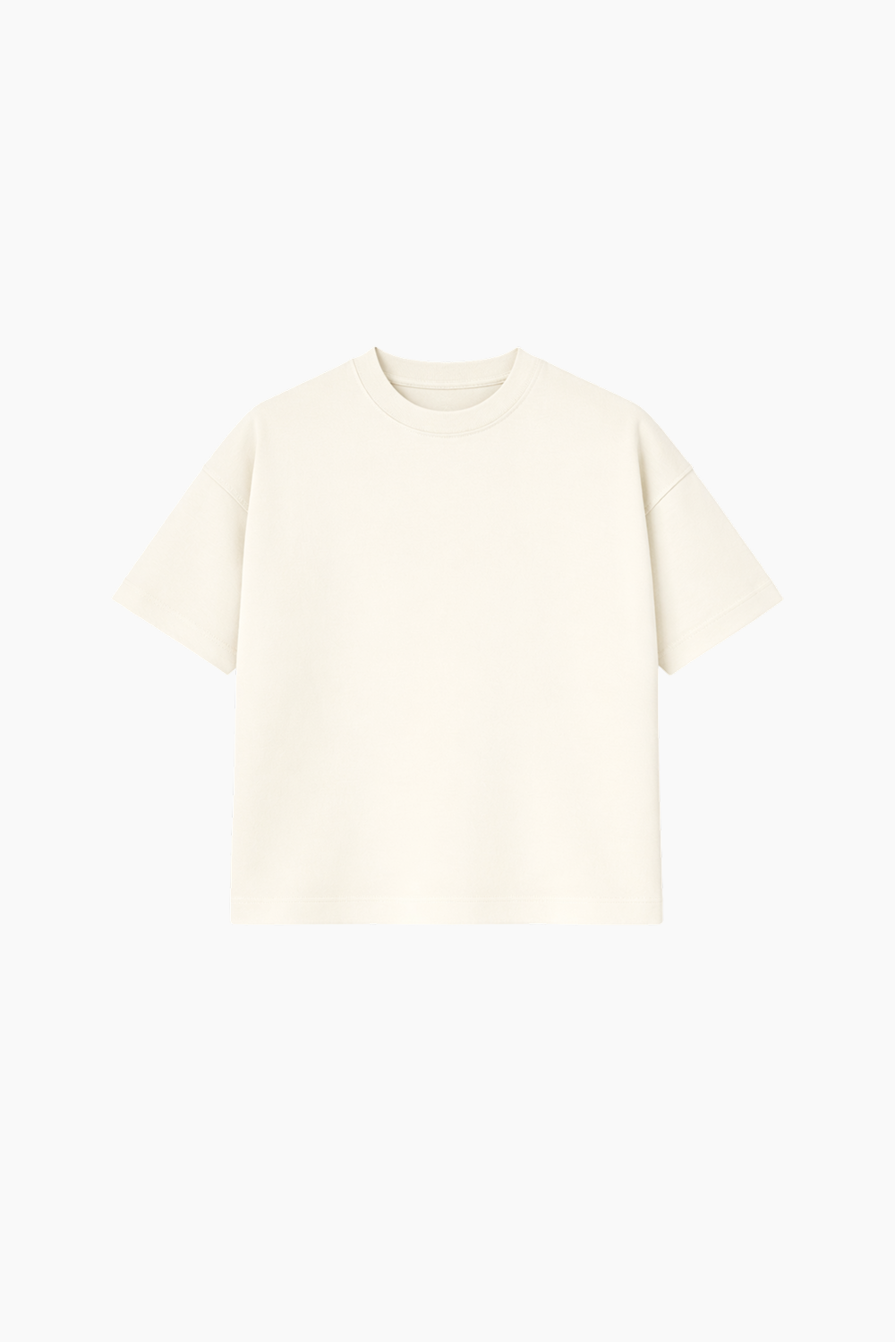 Playera semi-oversize color ivory 260 GSM