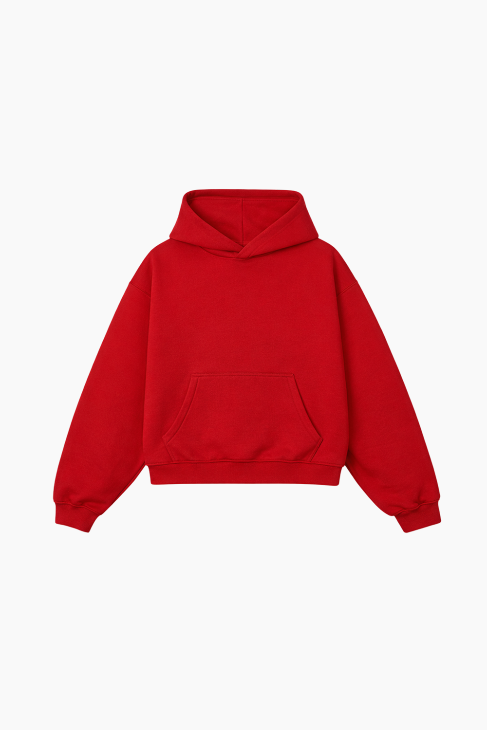 Sudadera semi-oversize color rojo 450 GSM