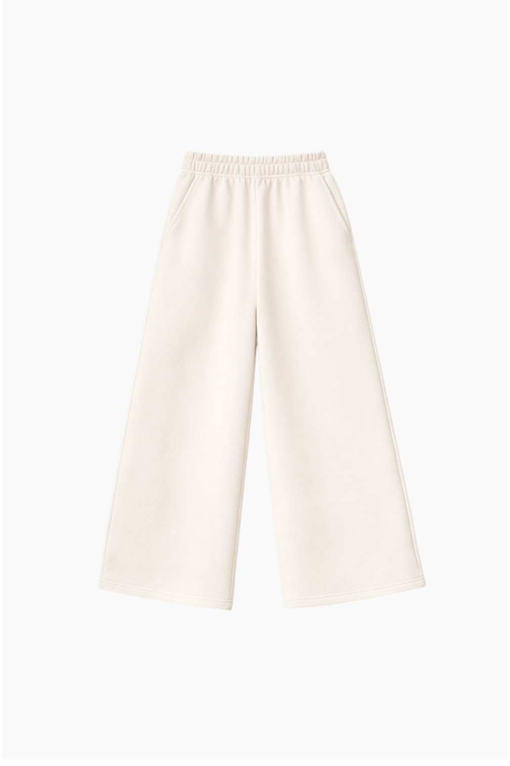 Pants wide-leg color ivory 450 GSM