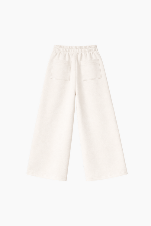 Pants wide-leg color ivory 450 GSM