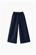 Pants wide-leg color azul marino 450 GSM