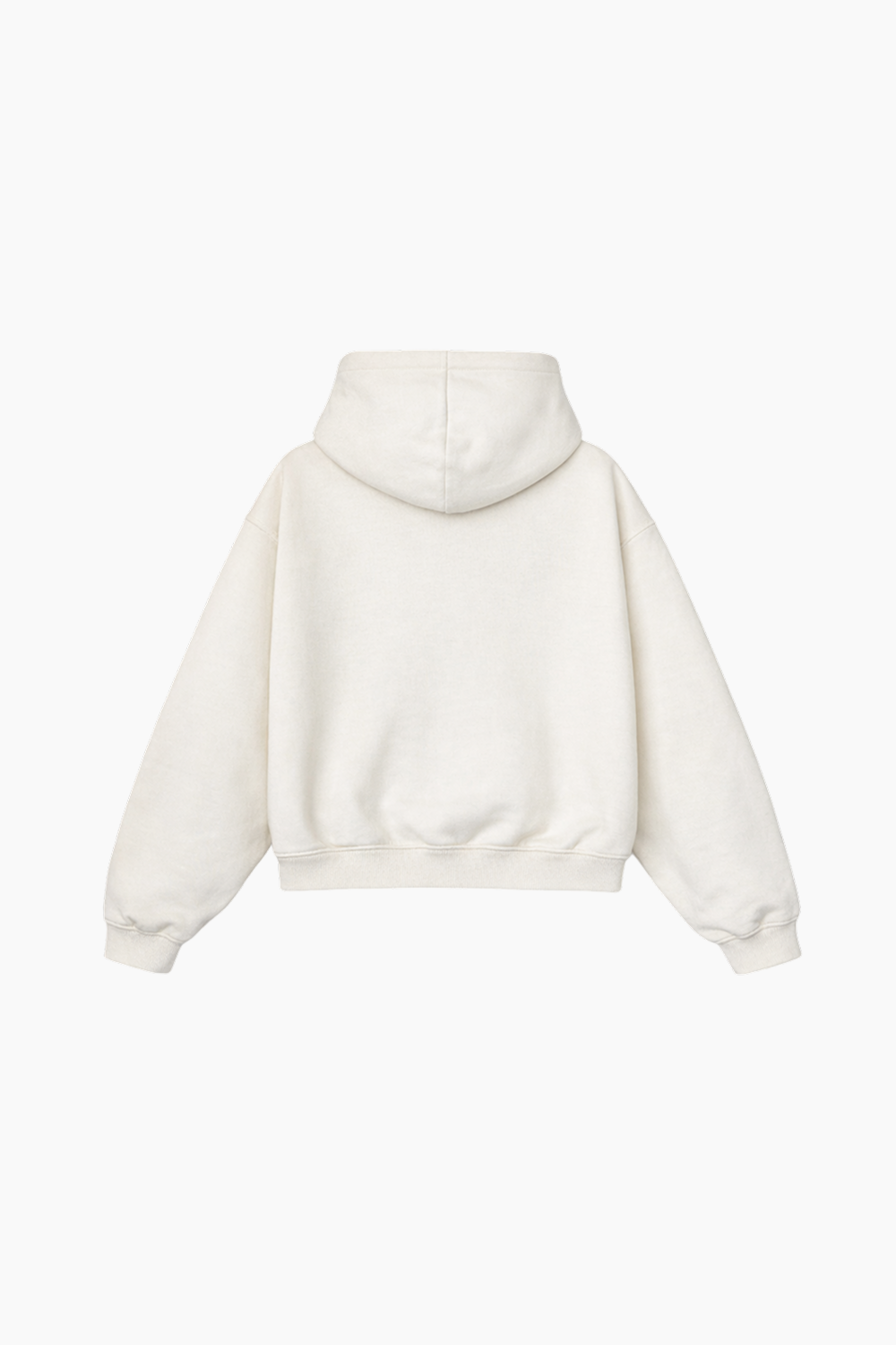 Sudadera semi-oversize color ivory 450 GSM