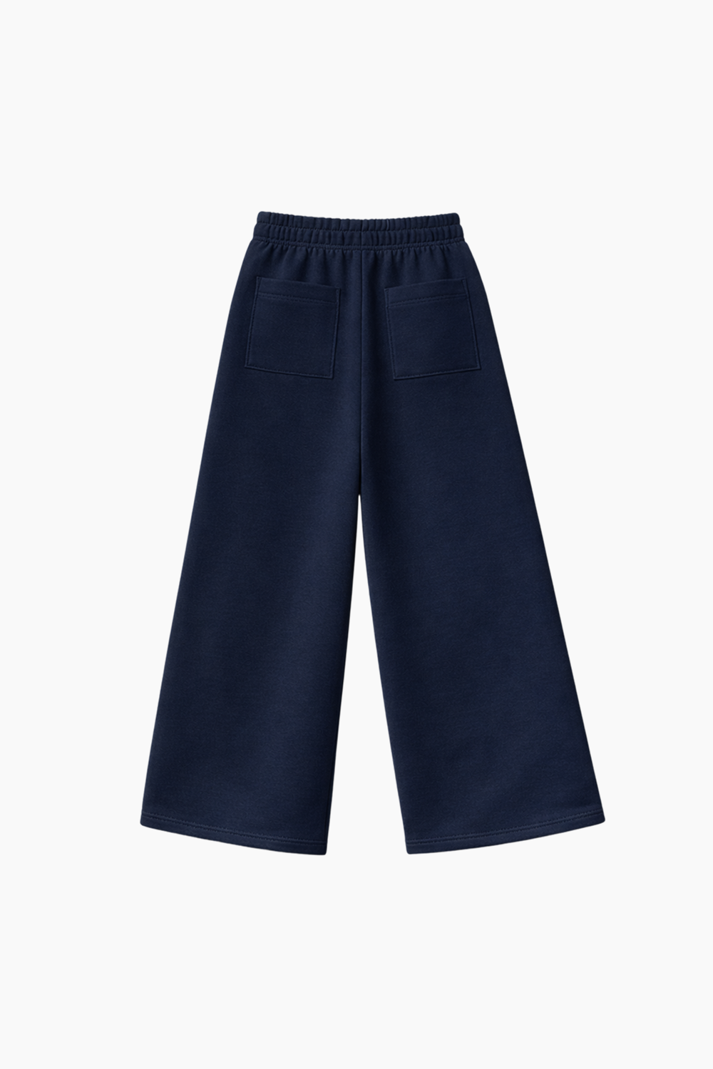 Pants wide-leg color azul marino 450 GSM