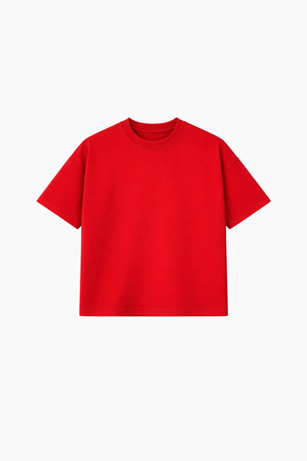 Playera semi-oversize color roja 260 GSM