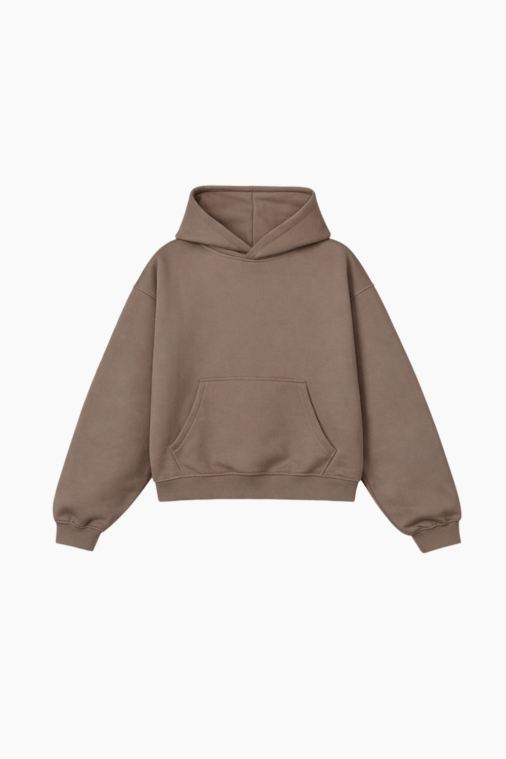Sudadera semi-oversize color mocha 450 GSM