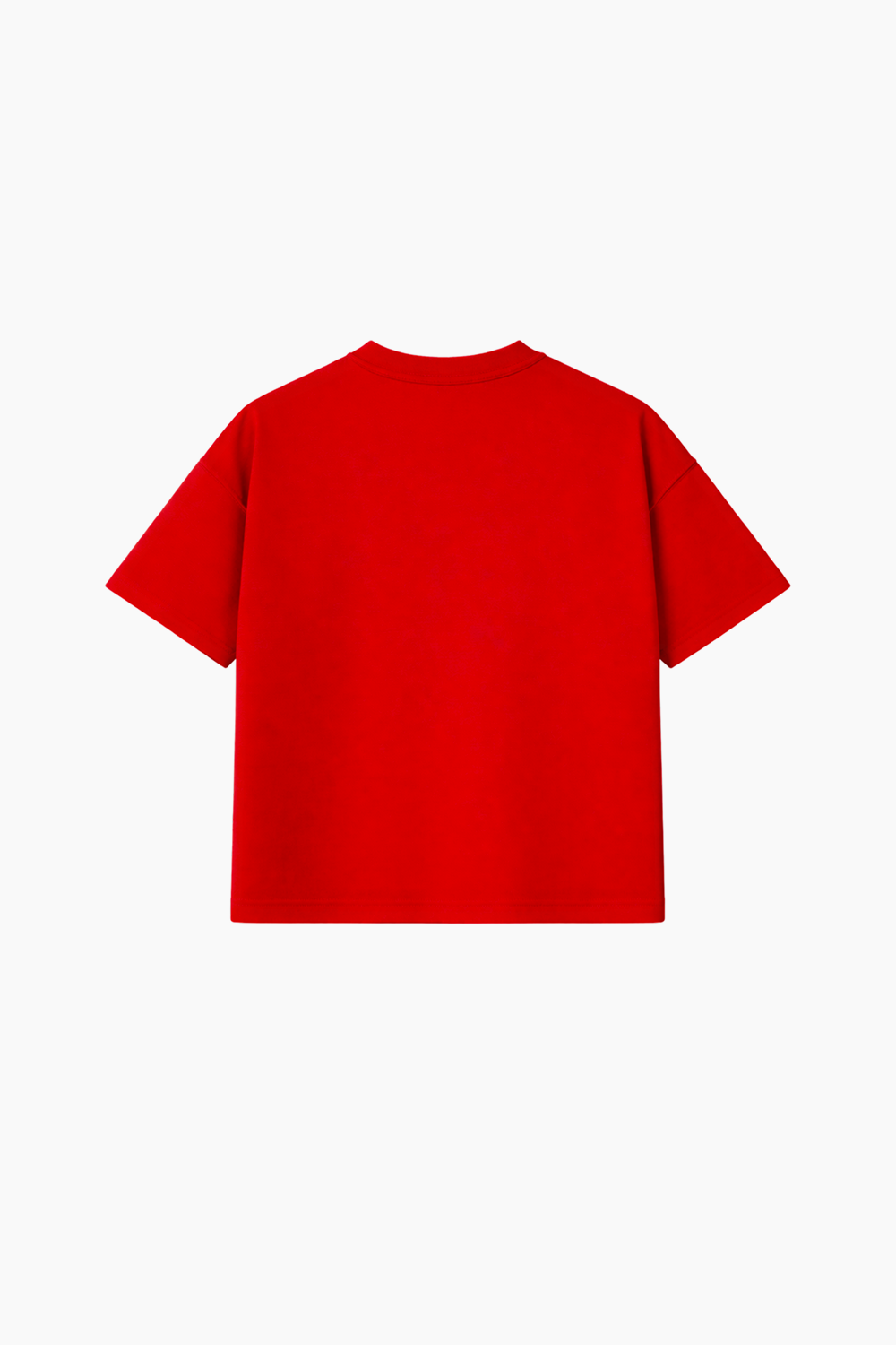 Playera semi-oversize color roja 260 GSM