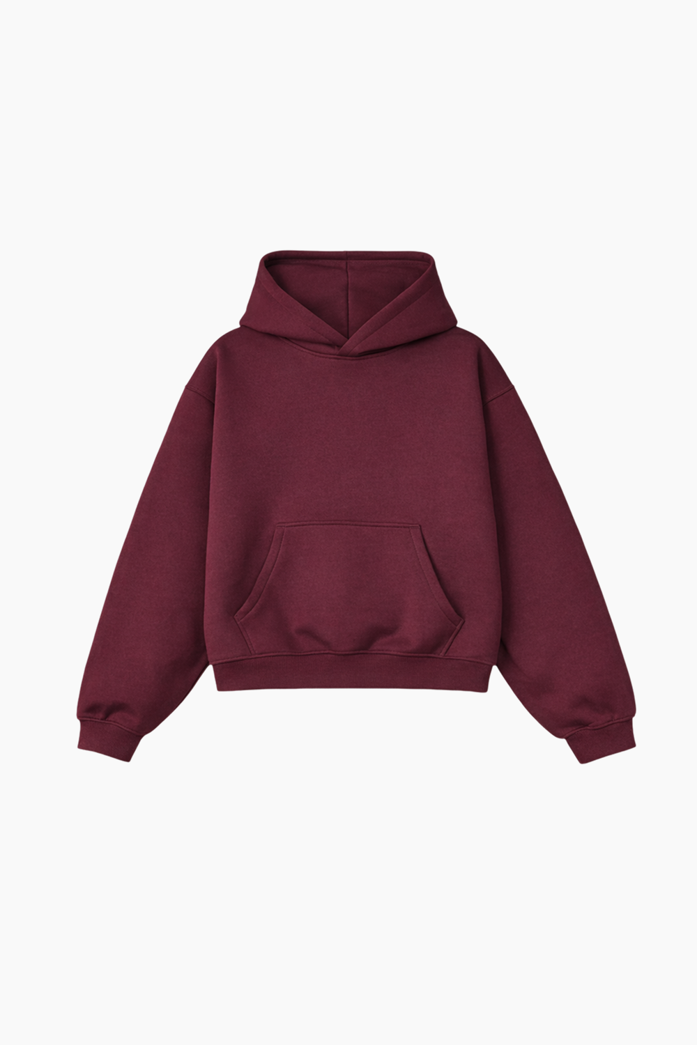 Sudadera semi-oversize color vino 450 GSM