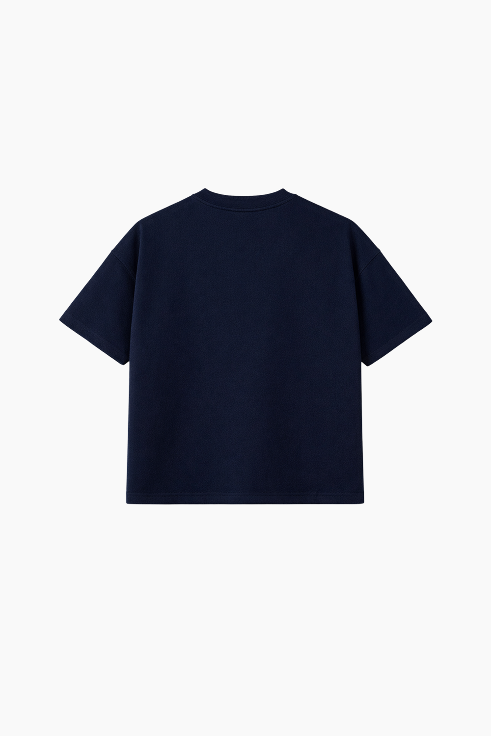 Playera semi-oversize color azul marino 260 GSM